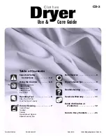 Maytag CD-3 Use & Care Manual preview