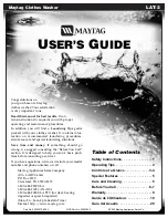 Maytag Clothes Washer User Manual предпросмотр