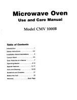 Maytag CMV 1000B Use And Care Manual предпросмотр