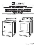 Preview for 1 page of Maytag COMMERCIAL DRYER Electric Installation Instructions Manual