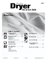 Preview for 1 page of Maytag CY-1 Use & Care Manual