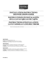 Предварительный просмотр 1 страницы Maytag DK524N1ABL0 Installation Instructions Manual