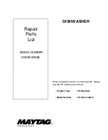 Предварительный просмотр 1 страницы Maytag DWU9200BAB Repair Parts List Manual