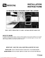 Preview for 1 page of Maytag Electric Built-In Double Cavity Wall Oven Installation Instructions Manual