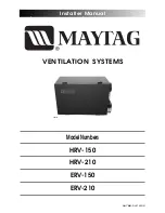 Предварительный просмотр 1 страницы Maytag ERV-150 Installer Manual