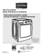 Preview for 1 page of Maytag Front-loading automatic washer Use And Care Manual