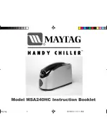 Предварительный просмотр 1 страницы Maytag HANDY CHILLER Instruction Booklet