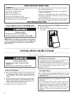 Preview for 2 page of Maytag Ice2O MFT2771XEM User Instructions