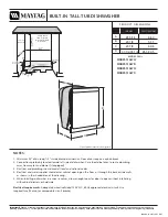 Предварительный просмотр 1 страницы Maytag Jetclean II MDB8551AWW Dimension Manual