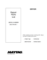 Maytag LNC7764A71 Repair Parts List Manual предпросмотр