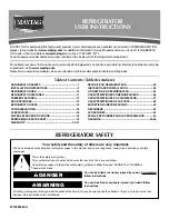 Preview for 1 page of Maytag M1BXXGM User Instructions