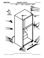 Preview for 1 page of Maytag M1TXEMMWB00 Cabinet Parts