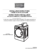 Maytag MAH22PDAGW0 Installation Instructions Manual preview