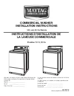 Maytag MAT14PRAWW Installation Instructions Manual preview