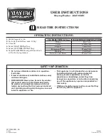 Preview for 1 page of Maytag MAT15MN User Instructions