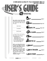 Preview for 1 page of Maytag MAV-18 User Manual