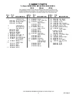 Preview for 2 page of Maytag MBF2254HEB14 Cabinet Parts