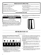 Preview for 2 page of Maytag MCD2358WEB - 23' Cabinet Depth Refrigerator User Instructions