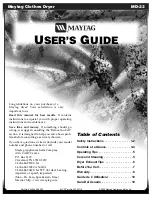 Maytag MD-22 User Manual предпросмотр