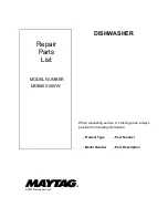 Maytag MDB4651AWW - Full Console Dishwasher Parts List предпросмотр