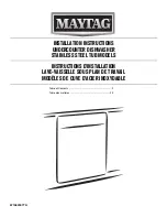 Предварительный просмотр 1 страницы Maytag MDB4949SDE Installation Instructions Manual