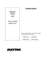 Preview for 1 page of Maytag MDB8951AWB - Jetclean II Series Fully Integrated Dishwasher Repair Parts List Manual