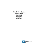 Предварительный просмотр 1 страницы Maytag MDE 9701 Use & Care Manual