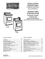 Maytag MDE17CS Installation Instructions Manual предпросмотр