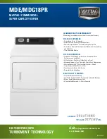 Maytag MDE18PR Specifications предпросмотр