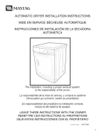 Maytag MDE2400AYW - 3.7 cu. Ft. Electric Dryer Installation Instructions Manual предпросмотр