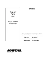 Предварительный просмотр 1 страницы Maytag MDE3000AYW Repair Parts List Manual