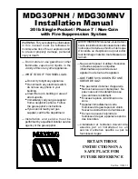 Предварительный просмотр 1 страницы Maytag MDG30MNV Installation Manual