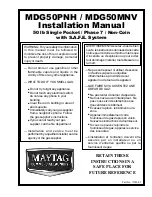 Предварительный просмотр 1 страницы Maytag MDG50MNV Installation Manual