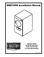 Maytag MDG78PN Installation Manual предпросмотр