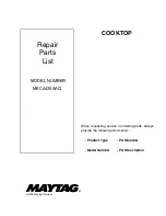 Maytag MEC4430AAQ - Electric 30 in. Coil Cooktop Repair Parts List preview