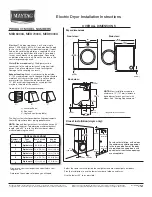 Предварительный просмотр 1 страницы Maytag MED6000X Installation Instructions