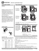 Maytag MEDC400V Dimensions And Installation предпросмотр