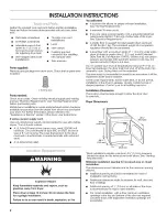 Предварительный просмотр 2 страницы Maytag MEDC700VJ0 Installation Instructions Manual