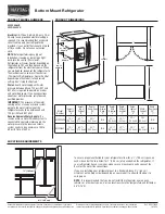 Preview for 1 page of Maytag MFF2558VE Product Dimensions