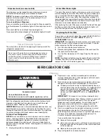 Preview for 12 page of Maytag MFI2266AEB - Ice2O Series Refrigerator User Instructions