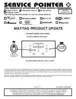 Preview for 1 page of Maytag MFI226AE Series Update Manual