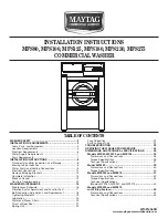 Maytag MFS100 Installation Instructions Manual preview