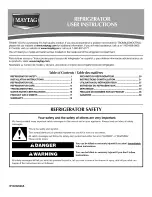 Preview for 1 page of Maytag MFT2771WEM1 User Instructions