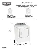 Maytag MGD6200KW Dimension Manual предпросмотр