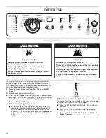 Preview for 16 page of Maytag MGD9700SQ - 27" Gas Dryer Use And Care Manual