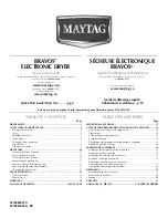 Maytag MGDB200VQ - 6.8 Cu Ft Bravos Gas Dryer Use & Care Manual предпросмотр