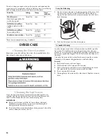 Предварительный просмотр 10 страницы Maytag MGDB200VQ - 6.8 Cu Ft Bravos Gas Dryer Use & Care Manual