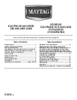 Предварительный просмотр 1 страницы Maytag MGDC300BW Use And Care Manual