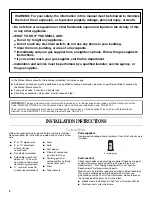 Предварительный просмотр 2 страницы Maytag MGDC400VW - Centennial 29" Gas Dryer Installation Instructions Manual