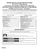 Предварительный просмотр 1 страницы Maytag MGDC700VJ0 Installation Instructions Manual